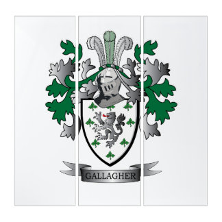 Gallagher Coat of Arms Triptych
