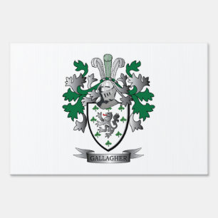 Gallagher Coat of Arms Yard Sign
