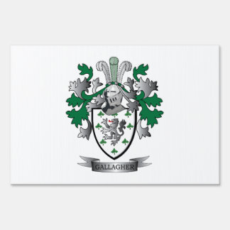 Gallagher Coat of Arms Yard Sign