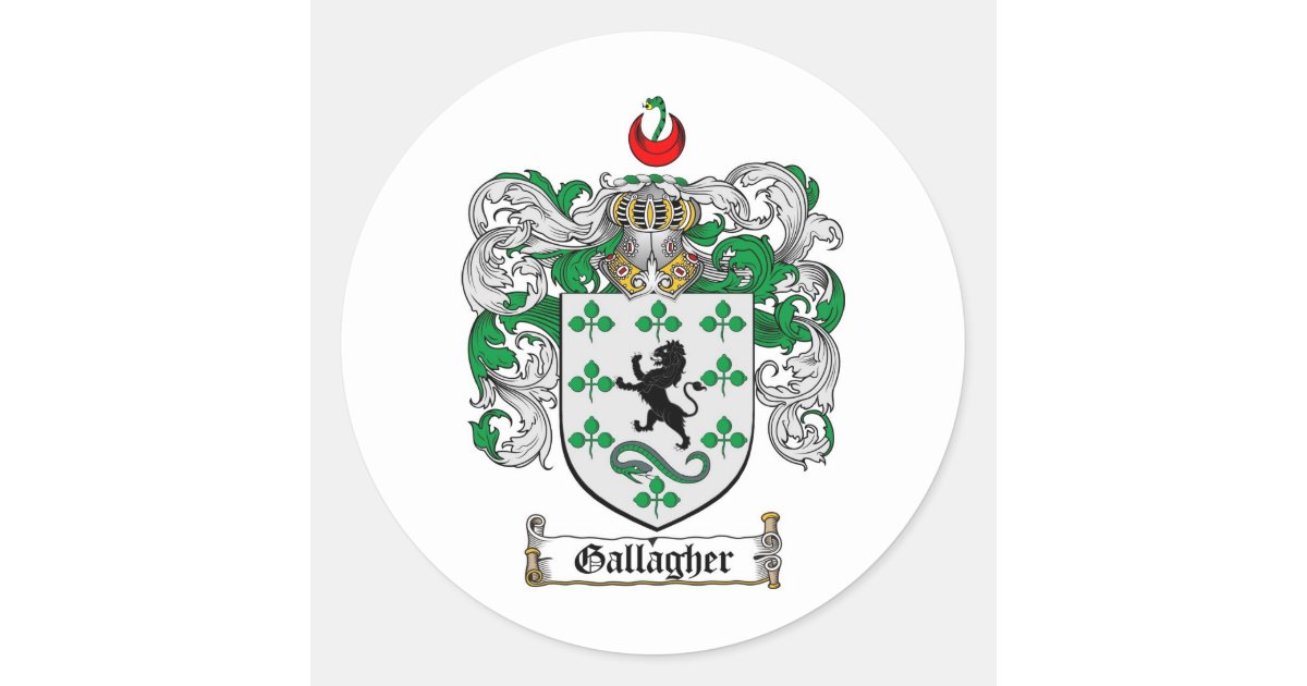 GREEN FAMILY CREST - GREEN COAT OF ARMS CLASSIC ROUND STICKER