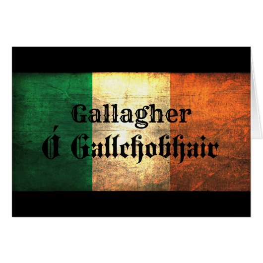 Gallagher Irish Flag Cards (Front Horizontal)