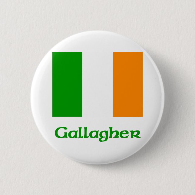 Gallagher Irish Flag Pinback Button (Front)