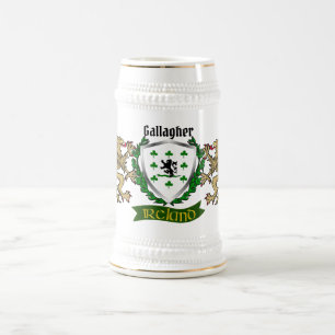 Gallagher/O'Gallagher Irish Shield Beer Stein