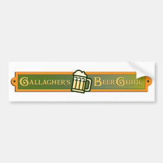 Gallagher's Beer Guide Bumper Sticker