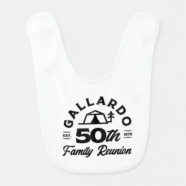 Gallardo 50th Anniversary Family Reunion Bib (Front)