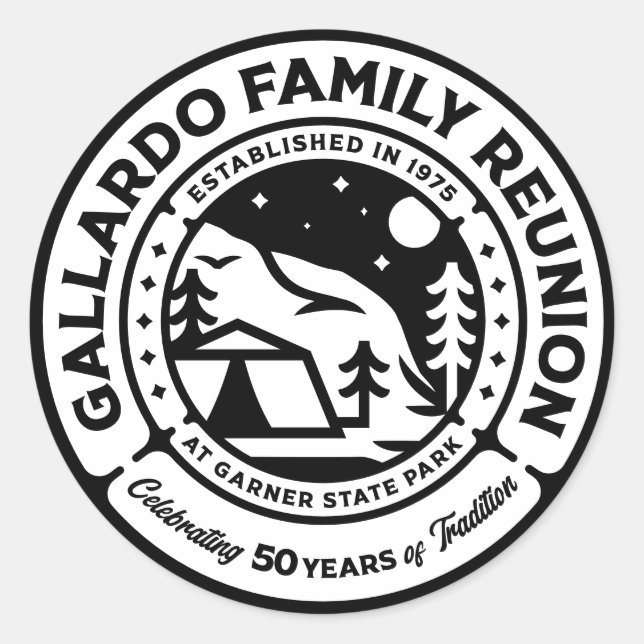 Gallardo 50th Anniversary Family Reunion Sticker (Front)