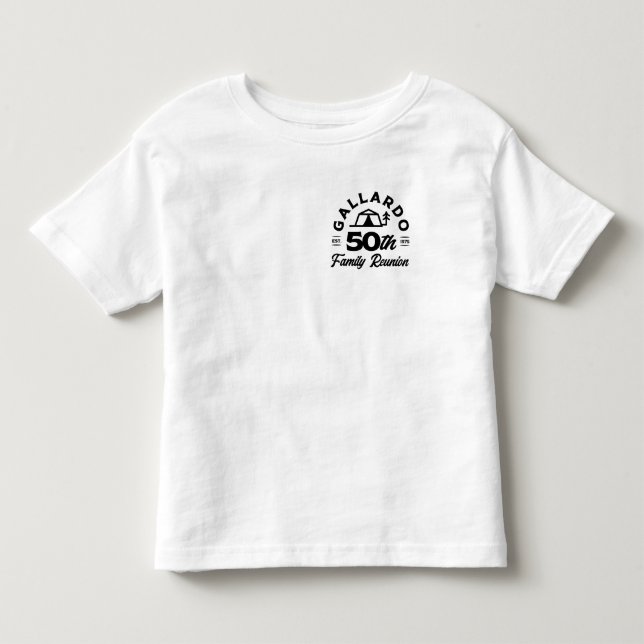 Gallardo 50th Anniversary Family Reunion Toddler T-shirt (Front)