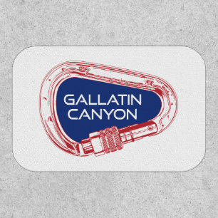 Gallatin Canyon Montana Rock Climbing Carabiner Patch