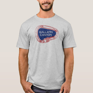 Gallatin Canyon Montana Rock Climbing Carabiner T-Shirt