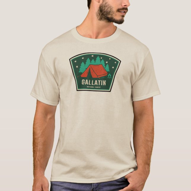Gallatin National Forest Camping T-Shirt (Front)