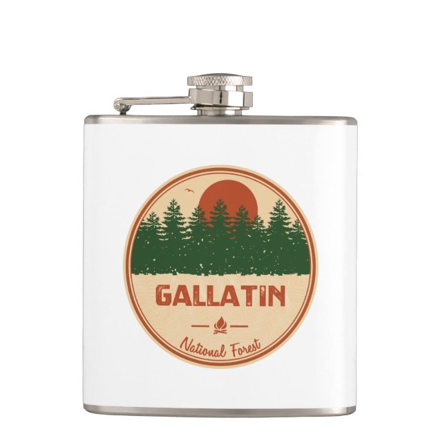 Gallatin National Forest Flask (Front)