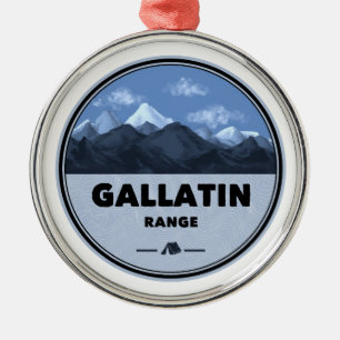 Gallatin Range Montana Wyoming Camping Metal Ornament