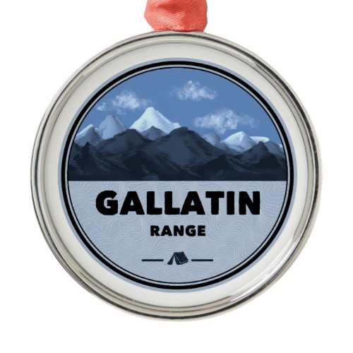 Gallatin Range Montana Wyoming Camping Metal Ornament