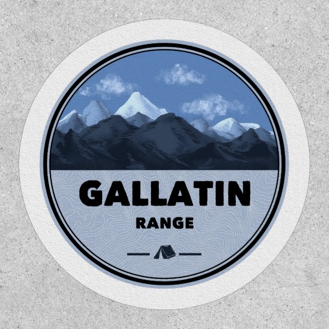 Gallatin Range Montana Wyoming Camping Patch (Front)