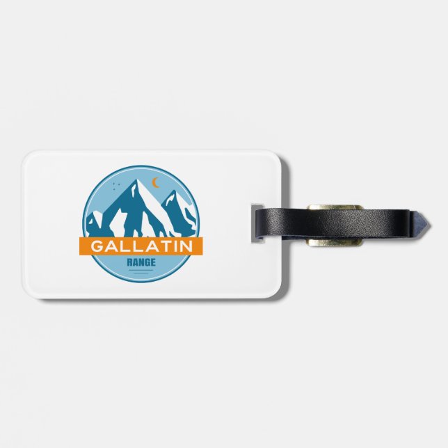 Gallatin Range Montana Wyoming Luggage Tag (Back Horizontal)