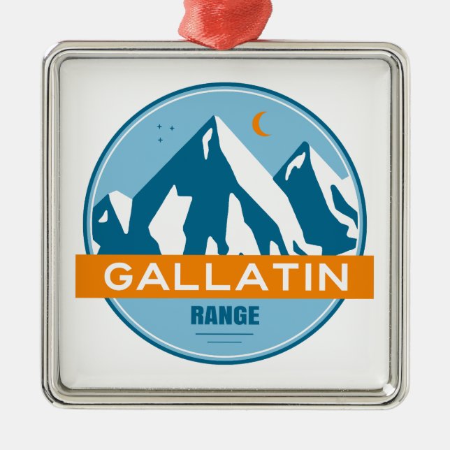 Gallatin Range Montana Wyoming Metal Ornament (Front)