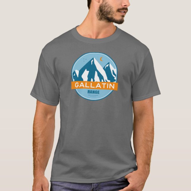 Gallatin Range Montana Wyoming T-Shirt (Front)