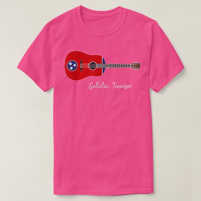 Gallatin Tennessee Guitar T-Shirt (Design Front)