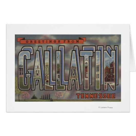 Gallatin, Tennessee - Large Letter Scenes Cards (Front Horizontal)