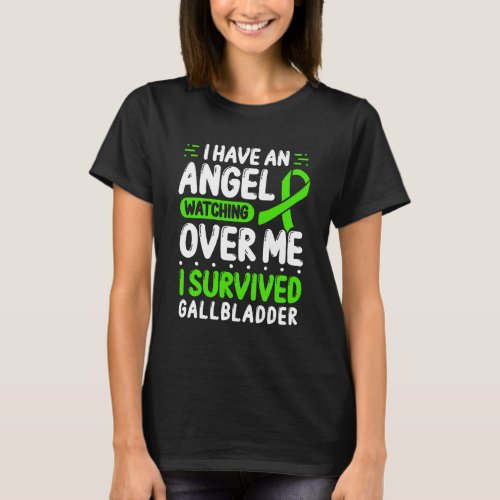 Gallbladder Awareness Green Ribbon I Angel T_Shirt