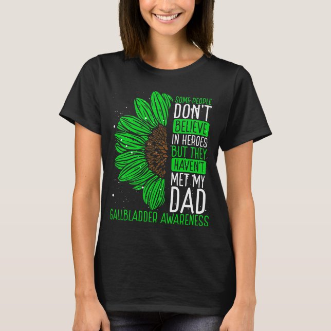 Gallbladder Awareness Ribbon Dad Warrior T-Shirt (Front)