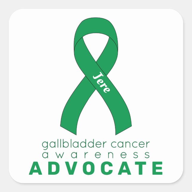 Gallbladder Cancer Advocate White Square Sticker (Front)