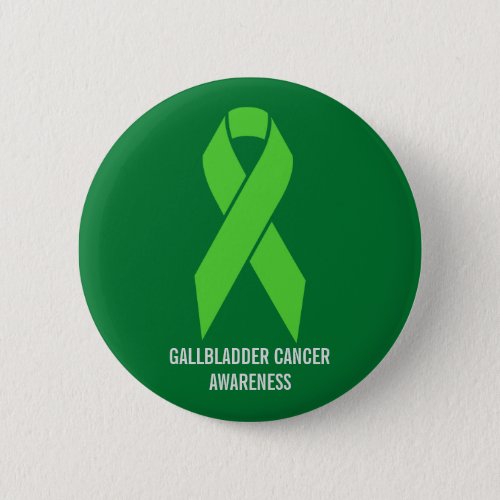 Gallbladder Cancer Awareness Green Ribbon Button