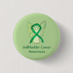 Gallbladder Cancer Awareness Ribbon Angel Pin