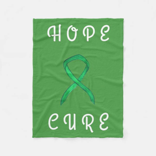 Gallbladder Cancer Awareness Ribbon Soft Blanket (Front)