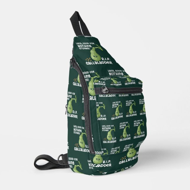 Gallbladder Out Lazy Good For Nothing Stoner Sling Bag (Left Corner)