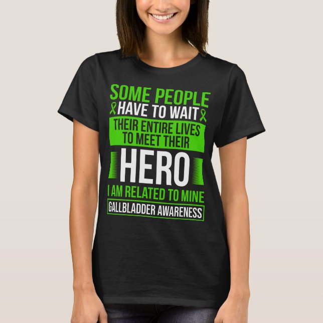 Gallbladder Ribbon Gallbladder Stone Removal T-Shirt (Front)