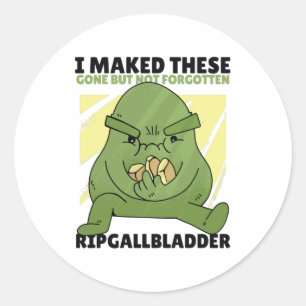 Gallbladder stones classic round sticker