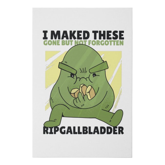 Gallbladder stones faux canvas print (Front)
