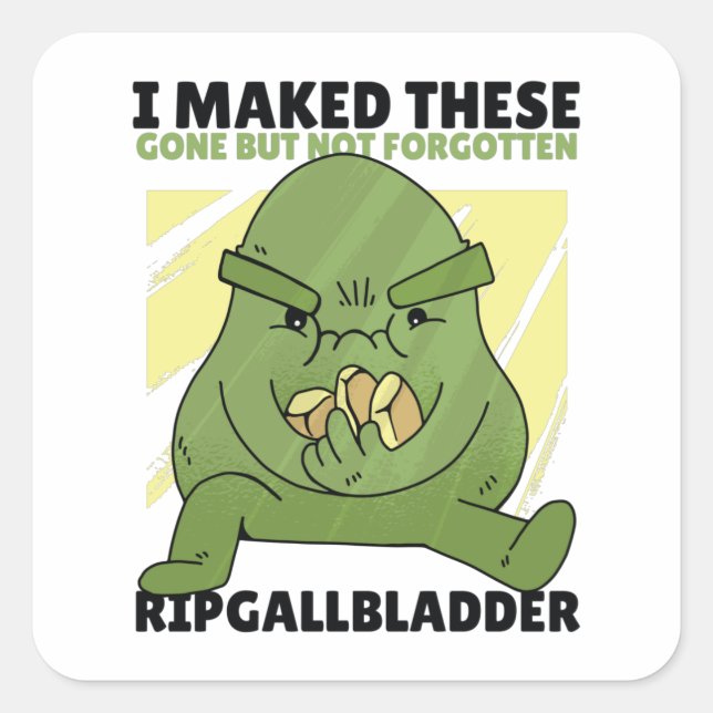 Gallbladder stones square sticker (Front)