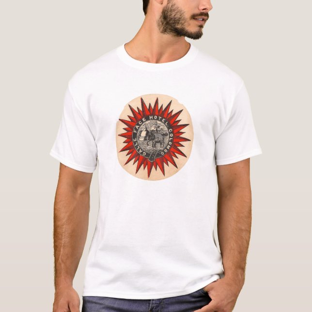 Galle Face Hotel Retro Luggage Label t-shirt (Front)
