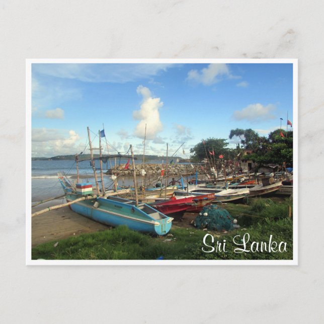 galle fort boats postcard (Front)