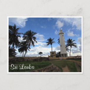 galle fort lighthouse postcard