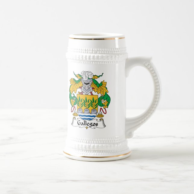 Gallegos Family Crest Beer Stein (Right)