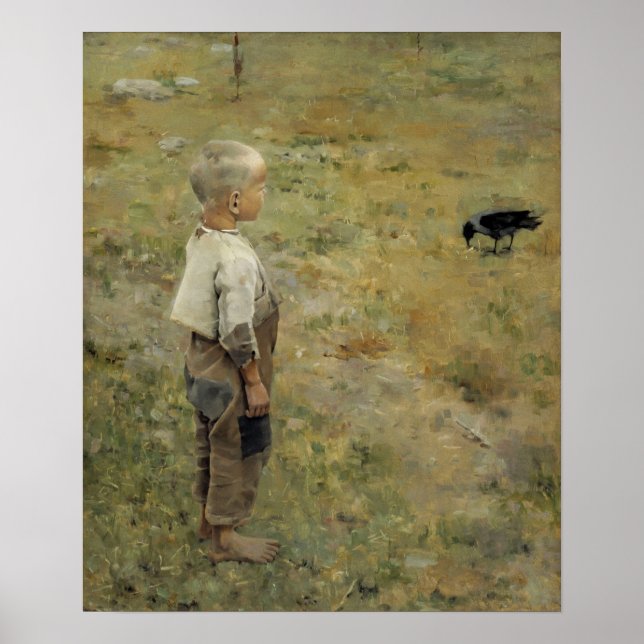 Gallen-Kallela - Boy With A Crow Poster (Front)