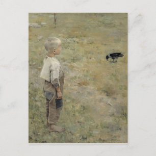 Gallen-Kallela Gosse och kråka CC0464 Postcard