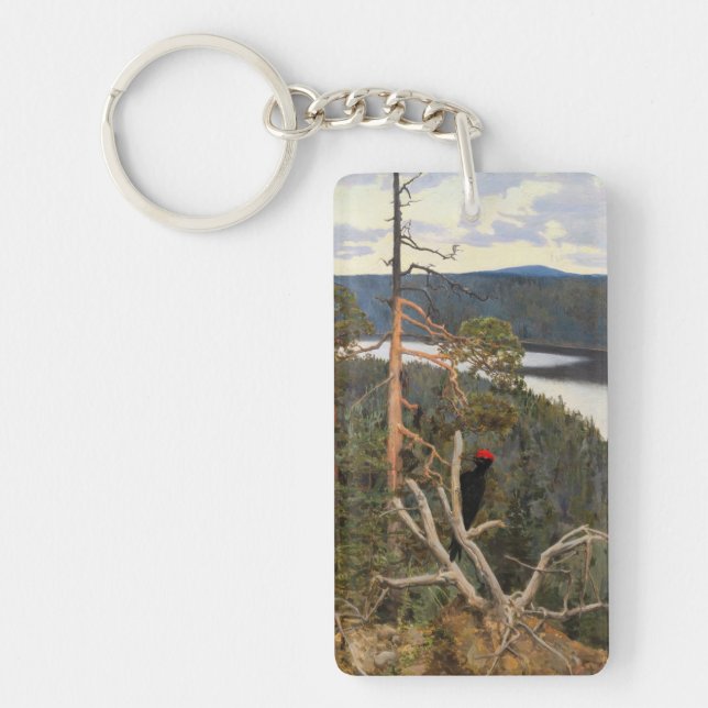 Gallen-Kallela - Great Black Woodpecker 1894 Keychain (Front)