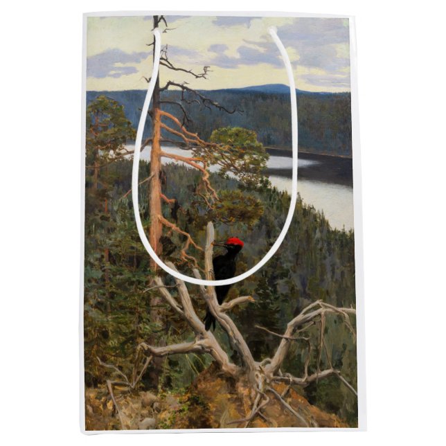 Gallen-Kallela - Great Black Woodpecker 1894 Medium Gift Bag (Front)