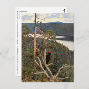 Gallen-Kallela - Great Black Woodpecker 1894 Postcard