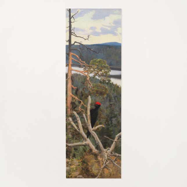 Gallen-Kallela - Great Black Woodpecker 1894 Yoga Mat (Front)