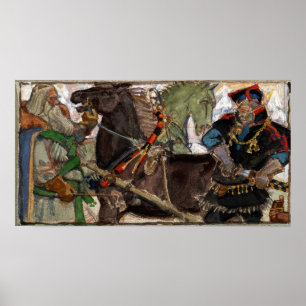 Gallen-Kallela - Poetry Draft, Great-Kalevala Poster