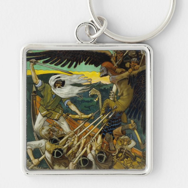 Gallen-Kallela’s “Defense” key chain (Front)