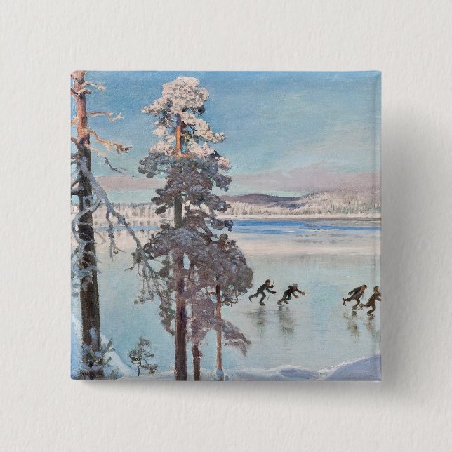 Gallen-Kallela’s Skaters button (Front)