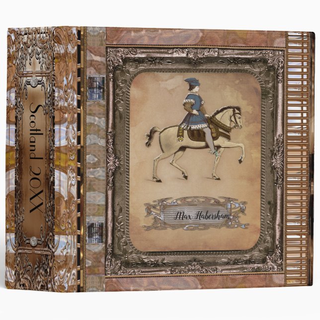 Gallent Elegant Monogram Binder (Front/Spine)