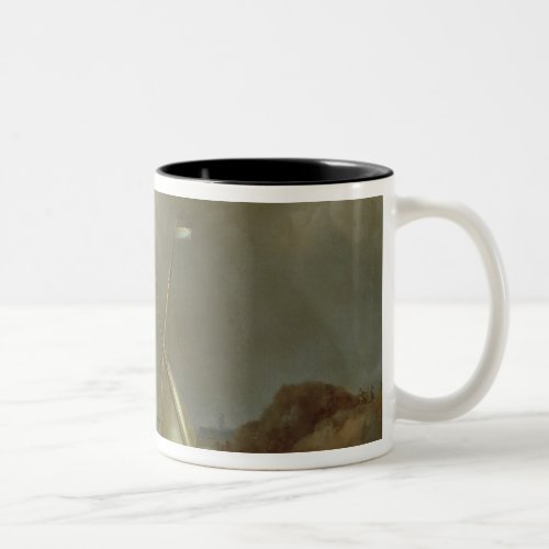Galleon in Stormy Seas Two_Tone Coffee Mug