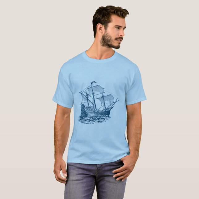 Galleon - Ocean Green T-Shirt (Front Full)